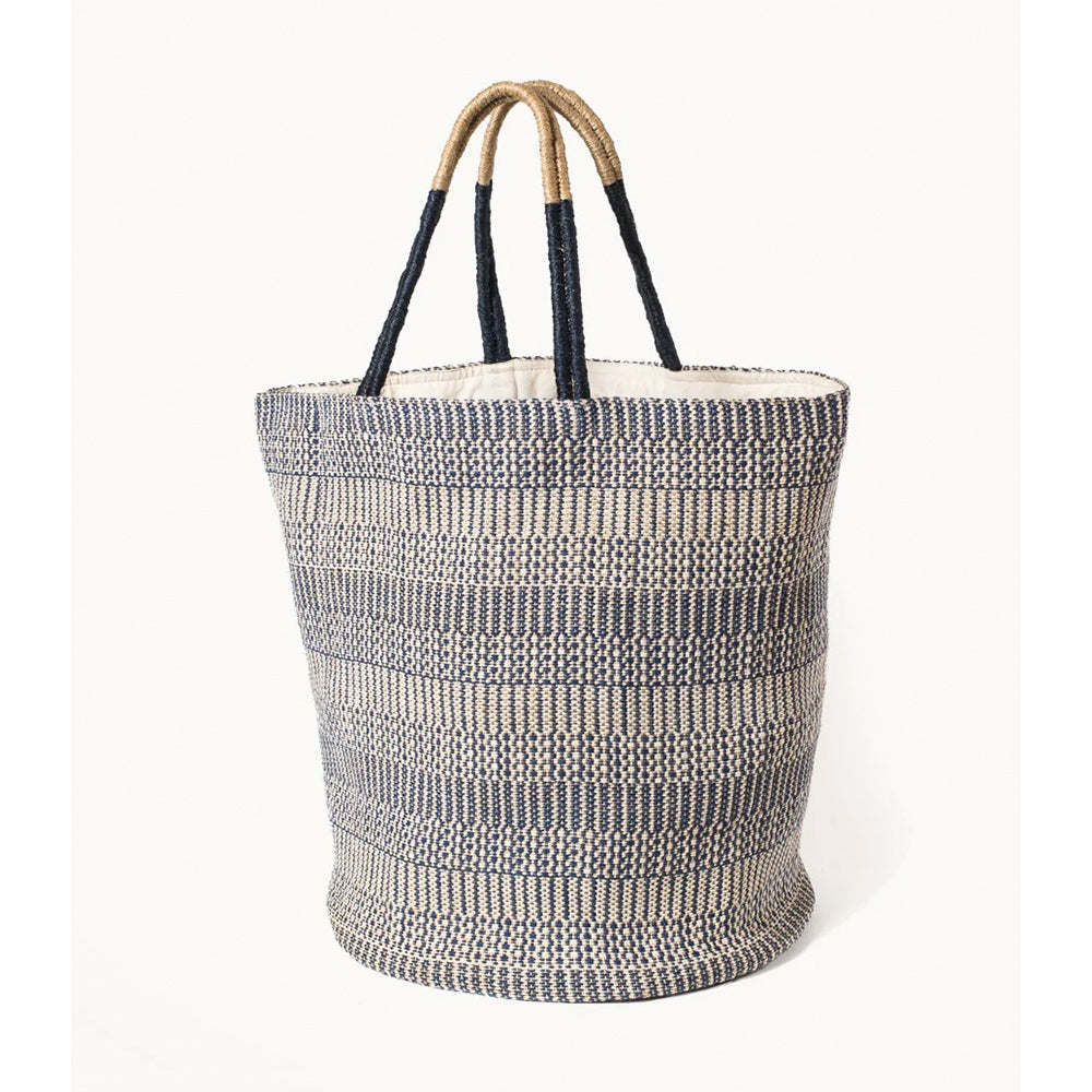 ドビーショルダートート ブルー