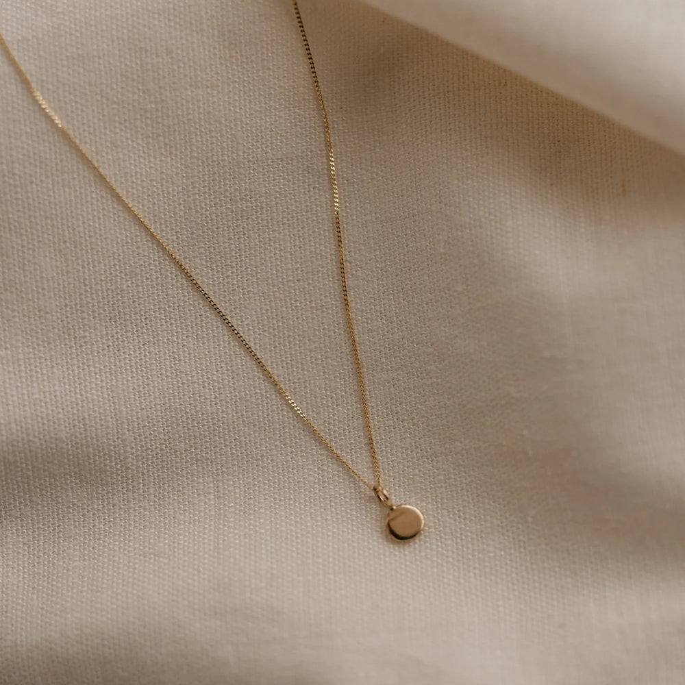 ゼロウェイストペブルネックレス 9カラットゴールド