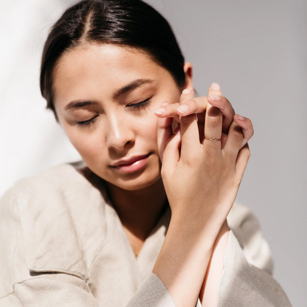 ミニサークルリング 9カラットゴールド