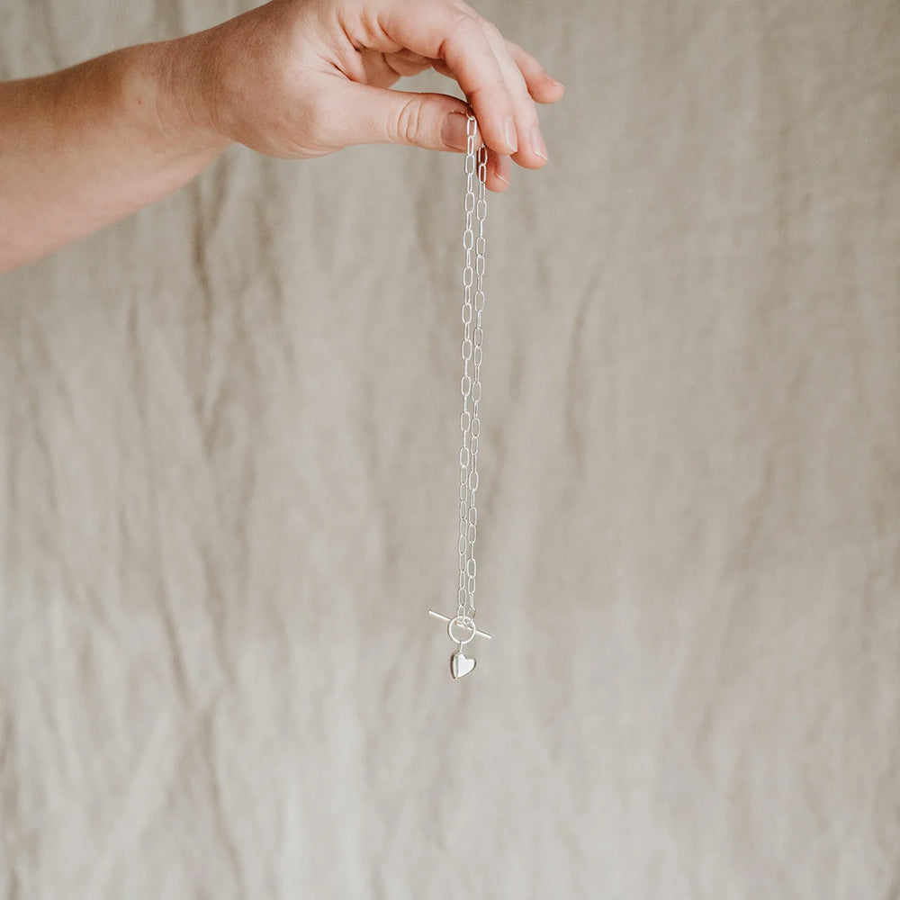 ハートリンク＆バーチェーン シルバー