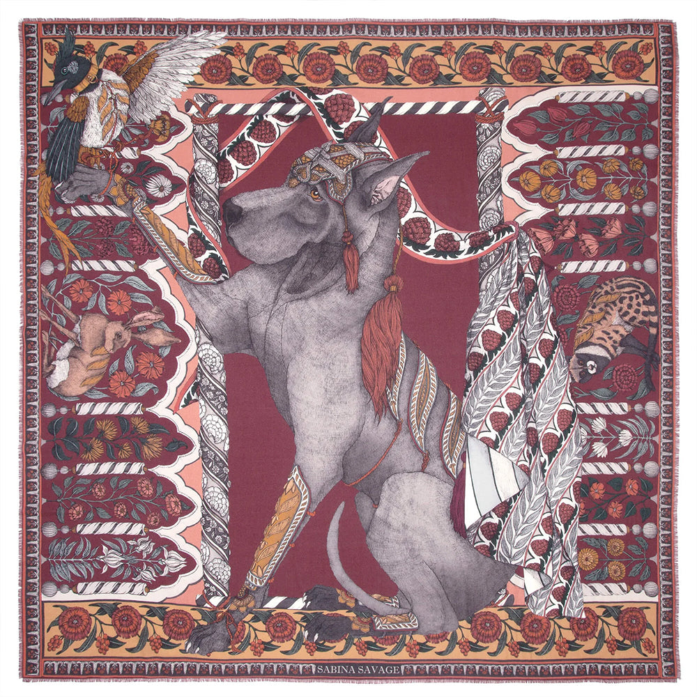 ティプーズハウンド（マルベリー/ターメリック）135cm