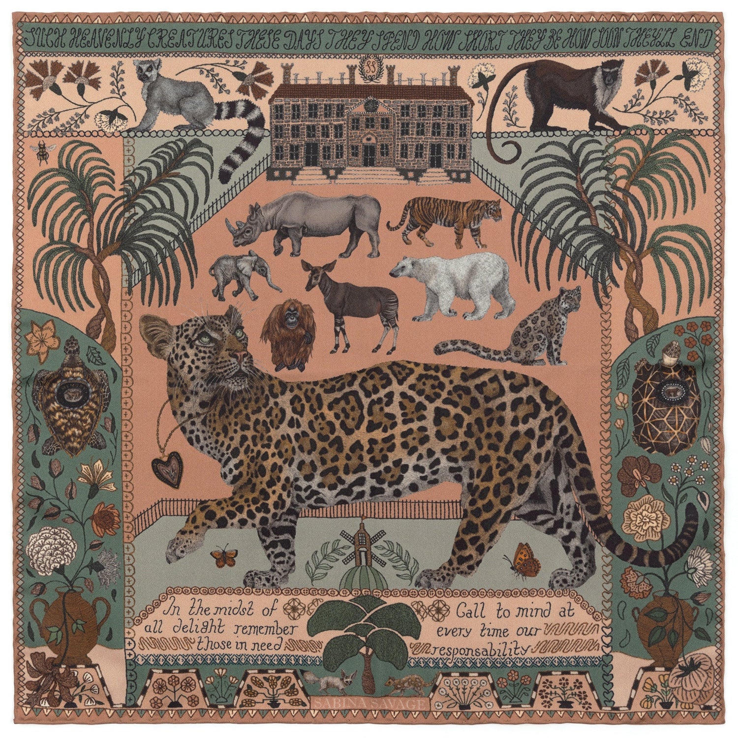 ジャガーズパラダイス（ピーチ/セージ）42cm