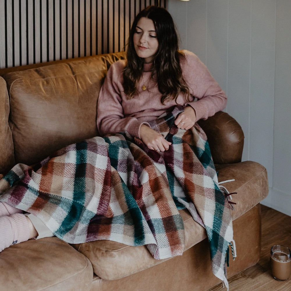 ニーブランケット フォレストヘリンボーンチェック