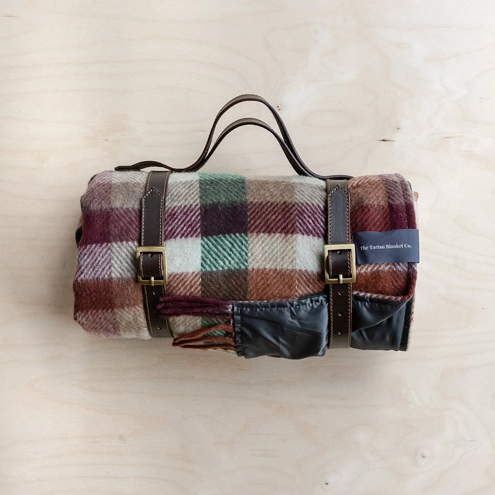 ピクニックブランケット フォレストヘリンボーンチェック