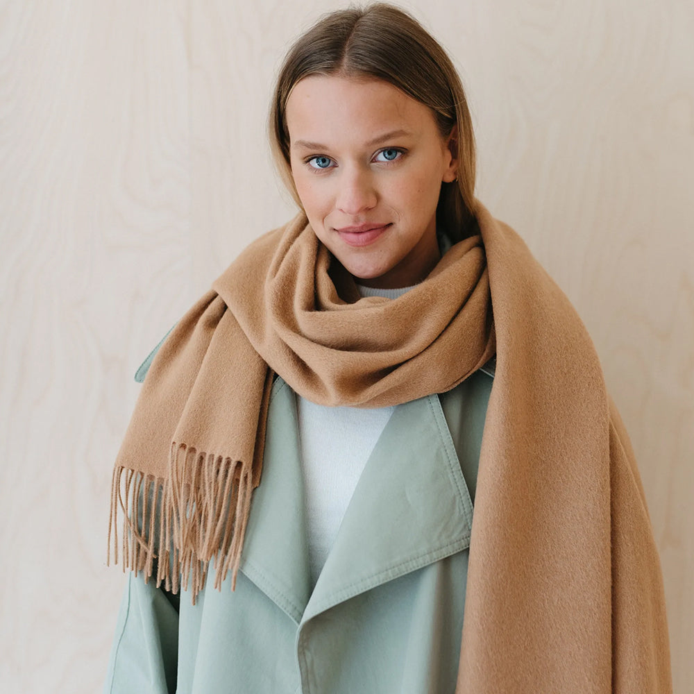 オーバーサイズスカーフ キャメル