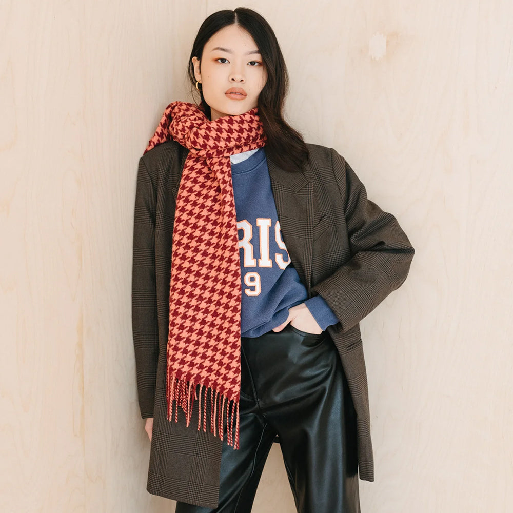 オーバーサイズスカーフ ベリーハウンドトゥース